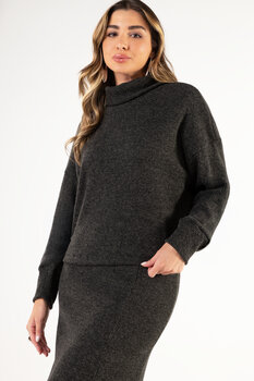 BLUSA FEMININA MANGA LONGA COM GOLA ALTA