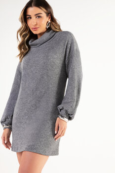 VESTIDO FEMININO CANELADO BRUSH