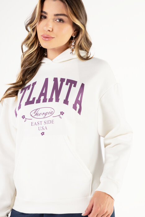 BLUSÃO FEMININO DE MOLETOM ESTAMPADO
