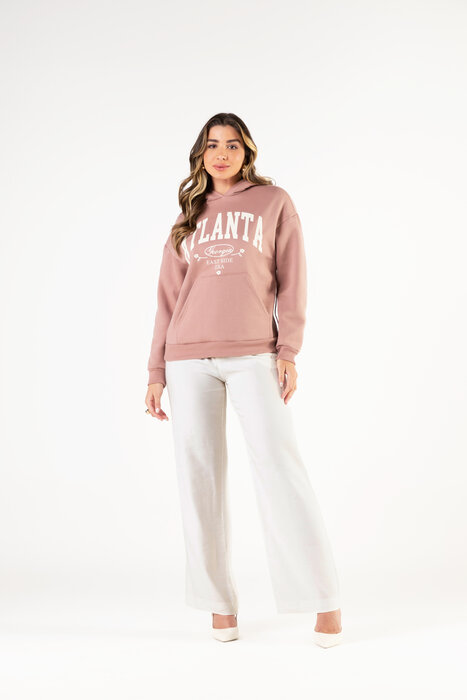 BLUSÃO FEMININO DE MOLETOM ESTAMPADO