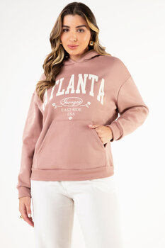 BLUSÃO FEMININO DE MOLETOM ESTAMPADO
