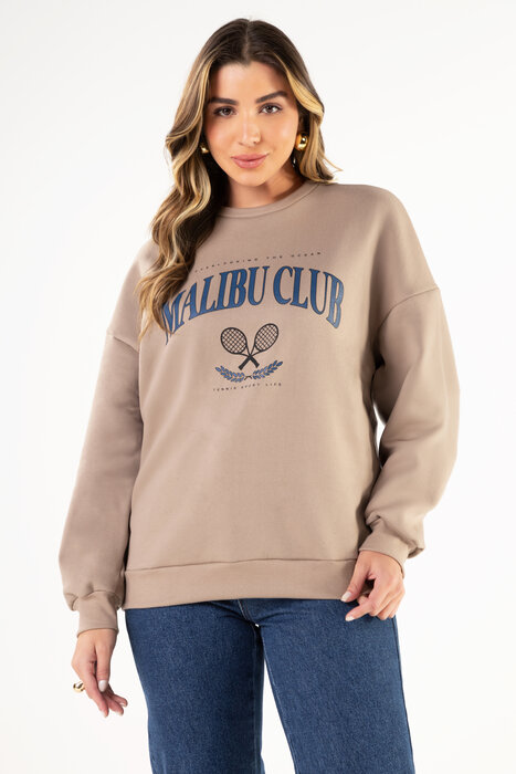 BLUSÃO FEMININO SEM CAPUZ ESTAMPADO