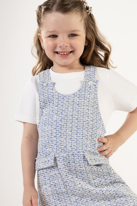 SALOPETE INFANTIL MENINA TWEED