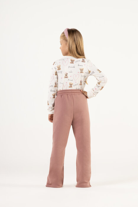 CALÇA INFANTIL MENINA EM MOLETOM