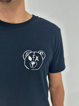 CAMISETA PRETO CONFORT EM MEIA MALHA URSO PAI