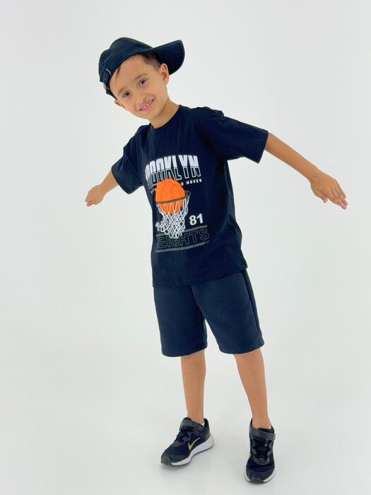 CAMISETA INFANTIL MENINO EM ALGODÃO BROOKLYN